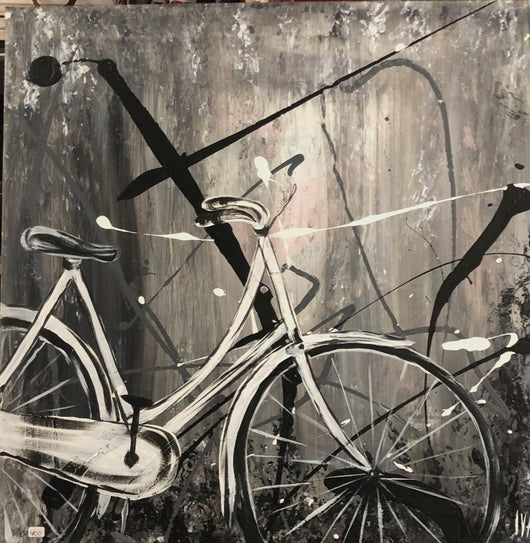 Bike on Grey - Abstract